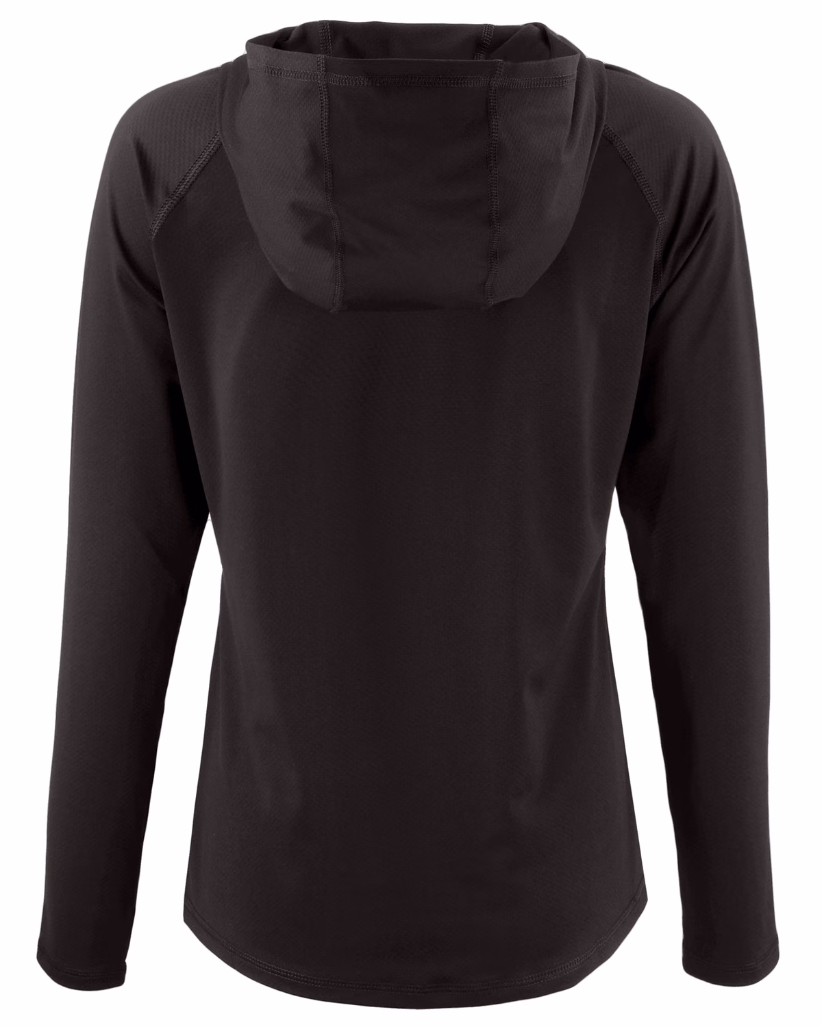 Custom Cutter & Buck Prospect Recycled Featherlight Stretch Womens Hooded Pullover — Black flat front
