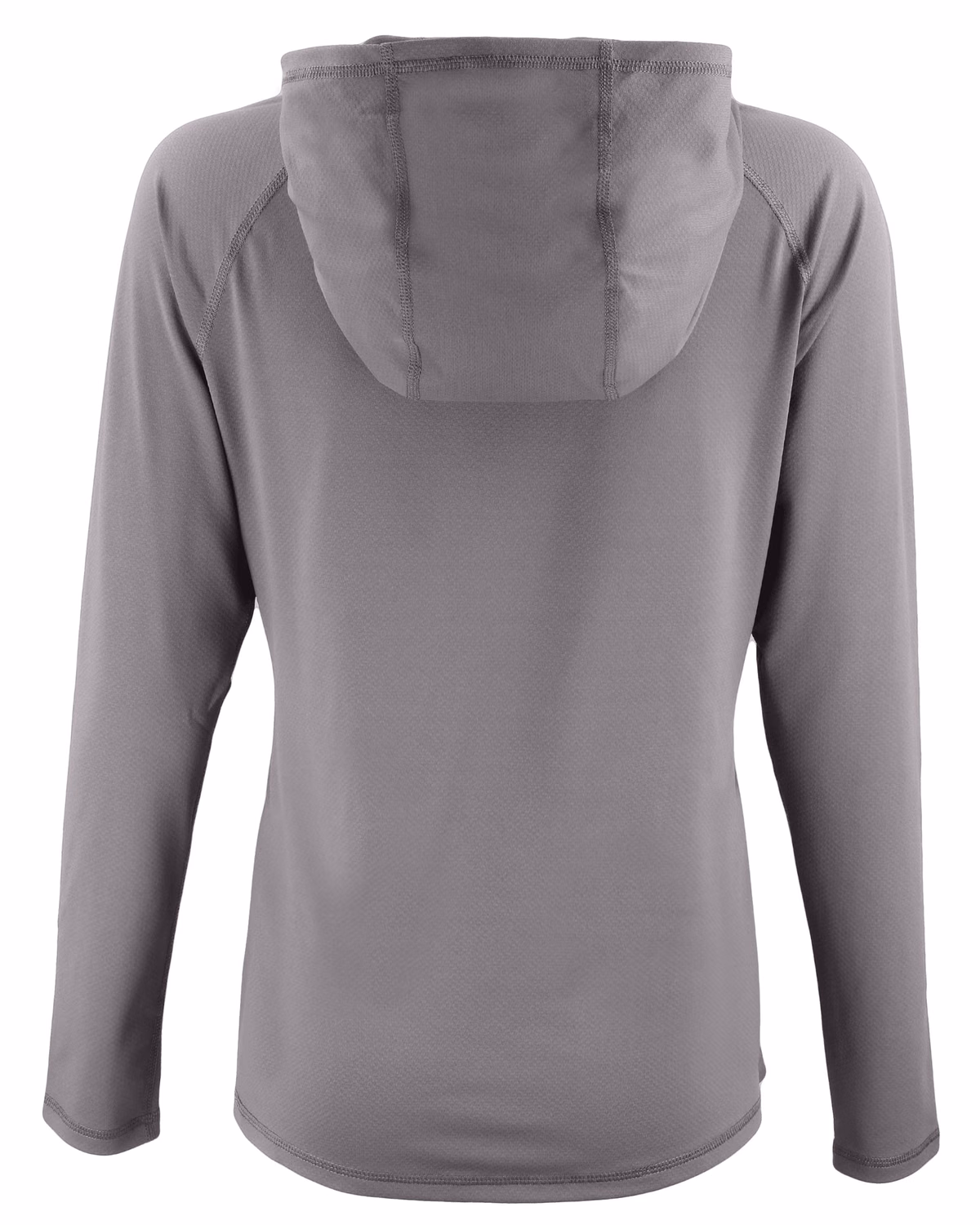Custom Cutter & Buck Prospect Recycled Featherlight Stretch Womens Hooded Pullover — Elemental Grey flat front