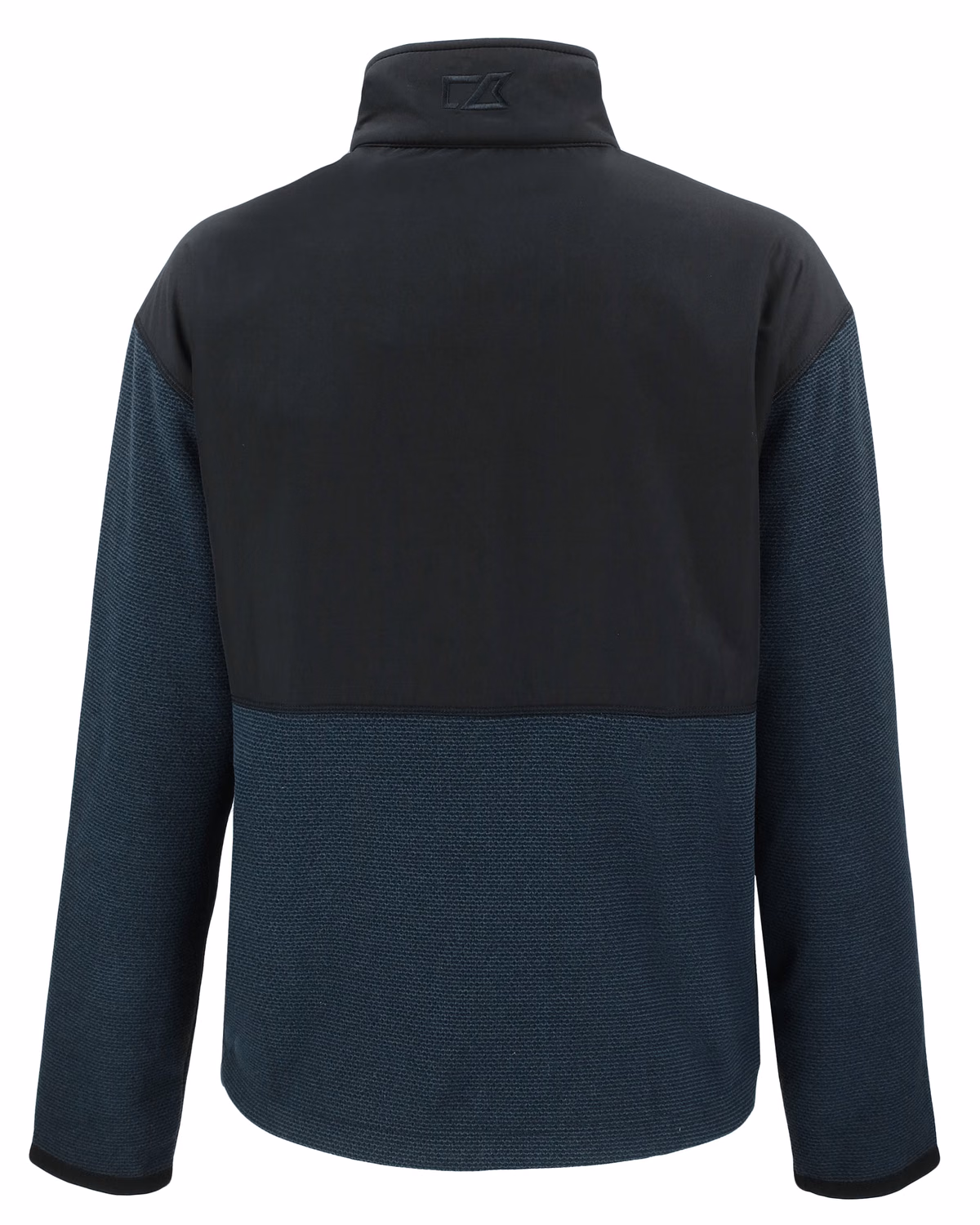 Custom Cutter & Buck Hunts Point Recycled Fleece Womens Hybrid Full Zip Jacket — Black flat front