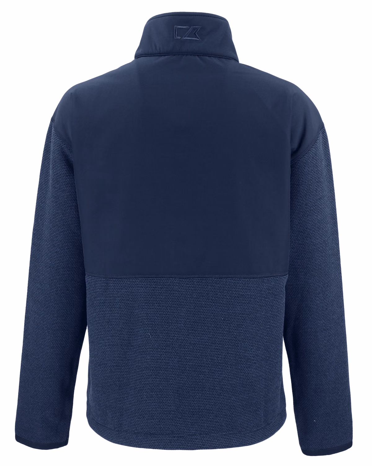 Custom Cutter & Buck Hunts Point Recycled Fleece Womens Hybrid Full Zip Jacket — Navy Blue flat front