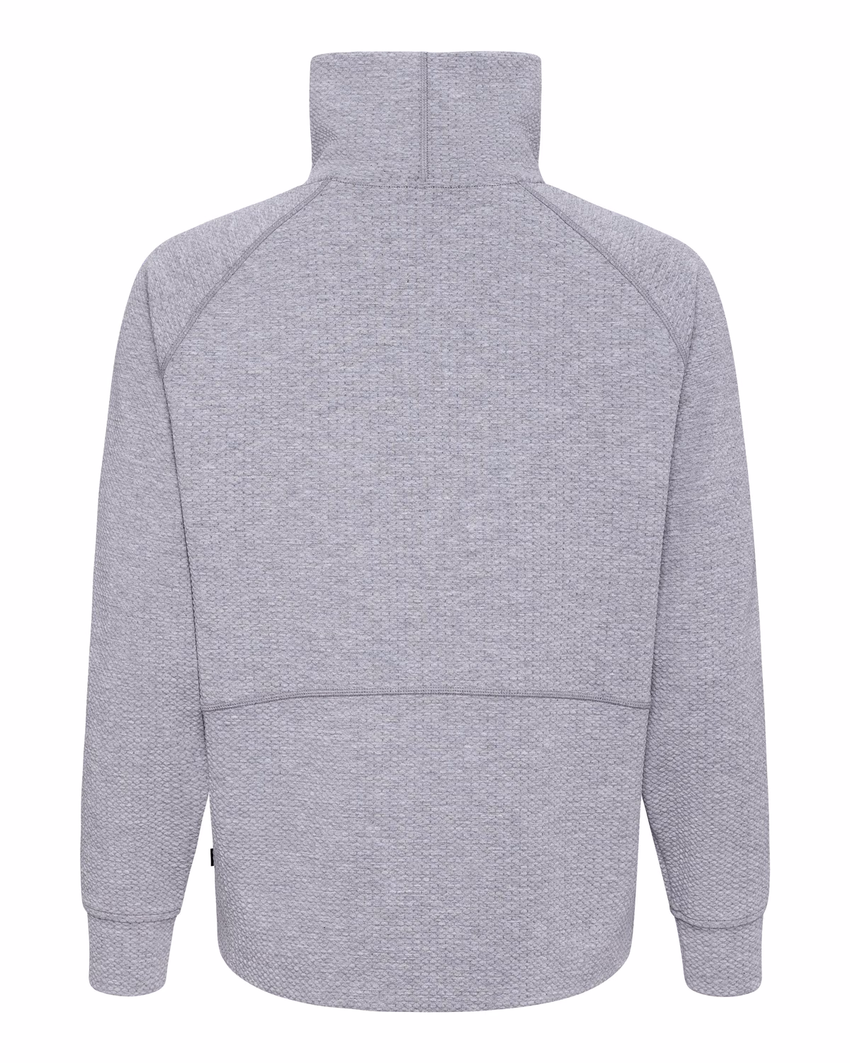 Custom Cutter & Buck Drift Epic Confidence Recycled Textured Knit Womens High Neck Pullover — CONCRETE flat front