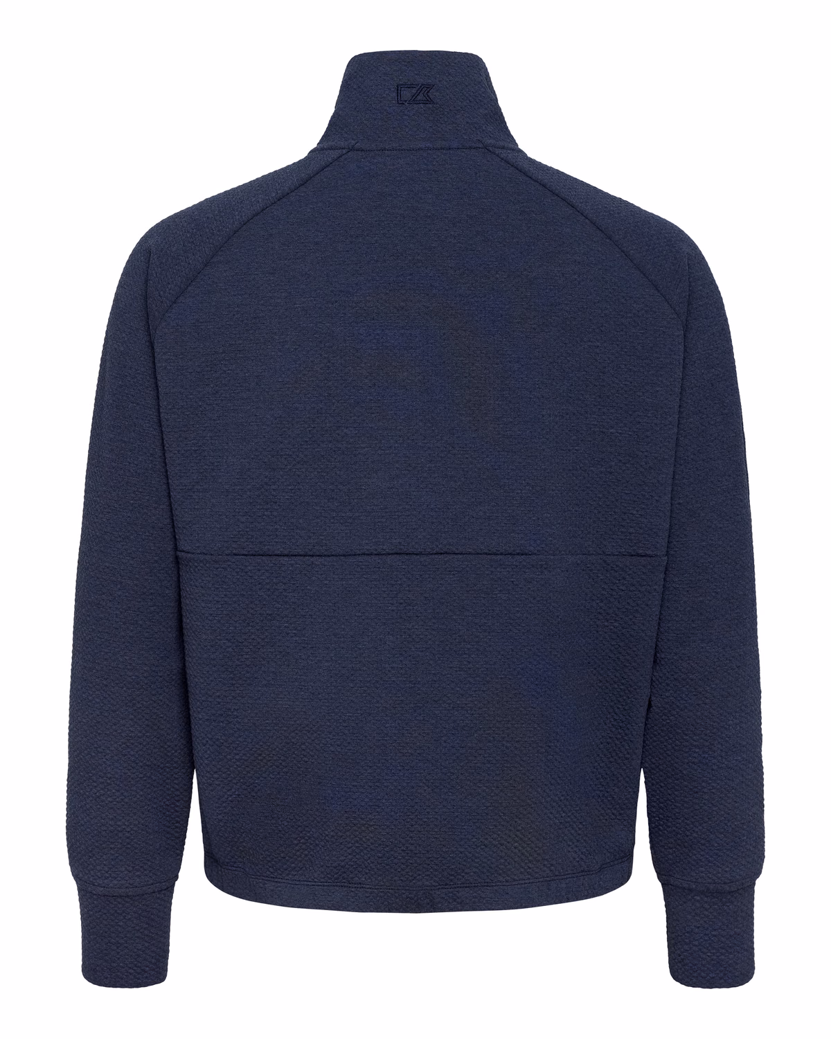 Custom Cutter & Buck Drift Epic Versatility Recycled Textured Knit Women's Snap Pullover — Navy Blue flat front