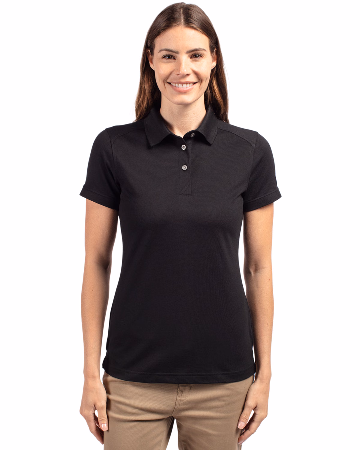 Custom Cutter & Buck Advantage Recycled Cotton-Blend Pique Womens Polo