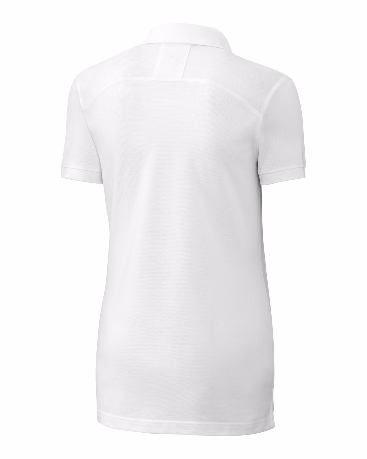 Custom Cutter & Buck Advantage Recycled Cotton-Blend Pique Womens Polo — White flat front