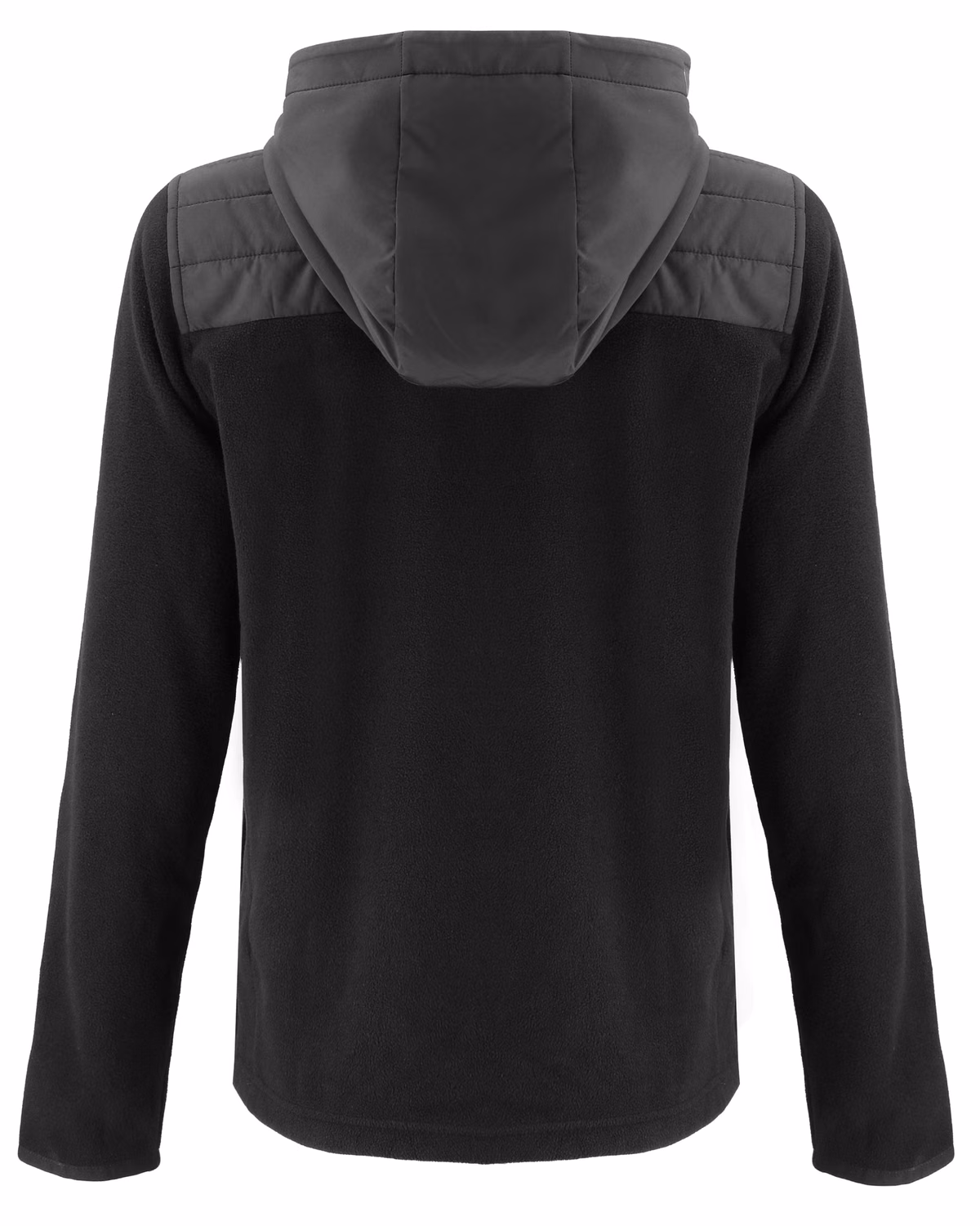 Custom Cutter & Buck Woodland Epic Versatility Recycled Insulated Fleece Womens Hooded Full Zip Jacket — Black flat front