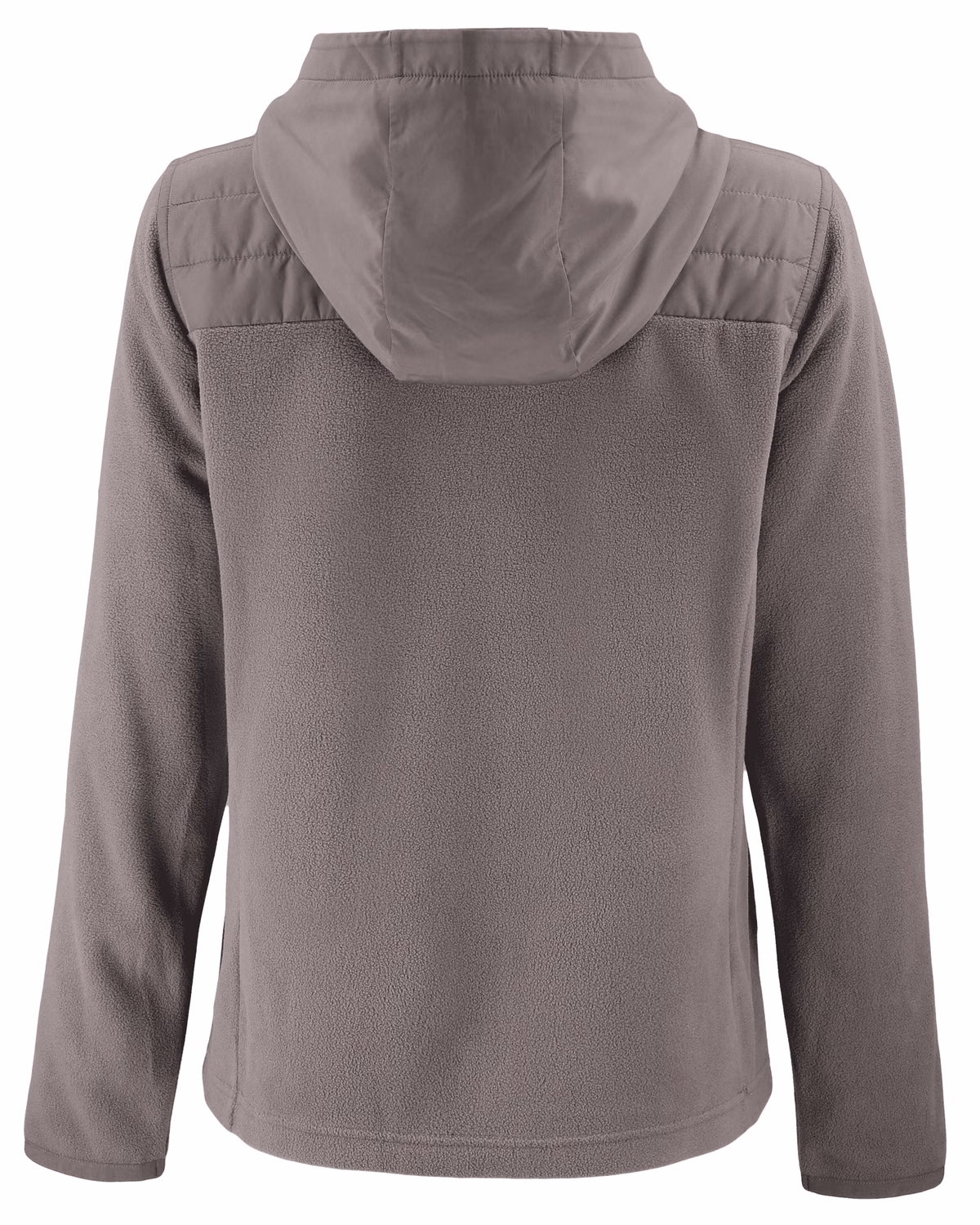 Custom Cutter & Buck Woodland Epic Versatility Recycled Insulated Fleece Womens Hooded Full Zip Jacket — Elemental Grey…