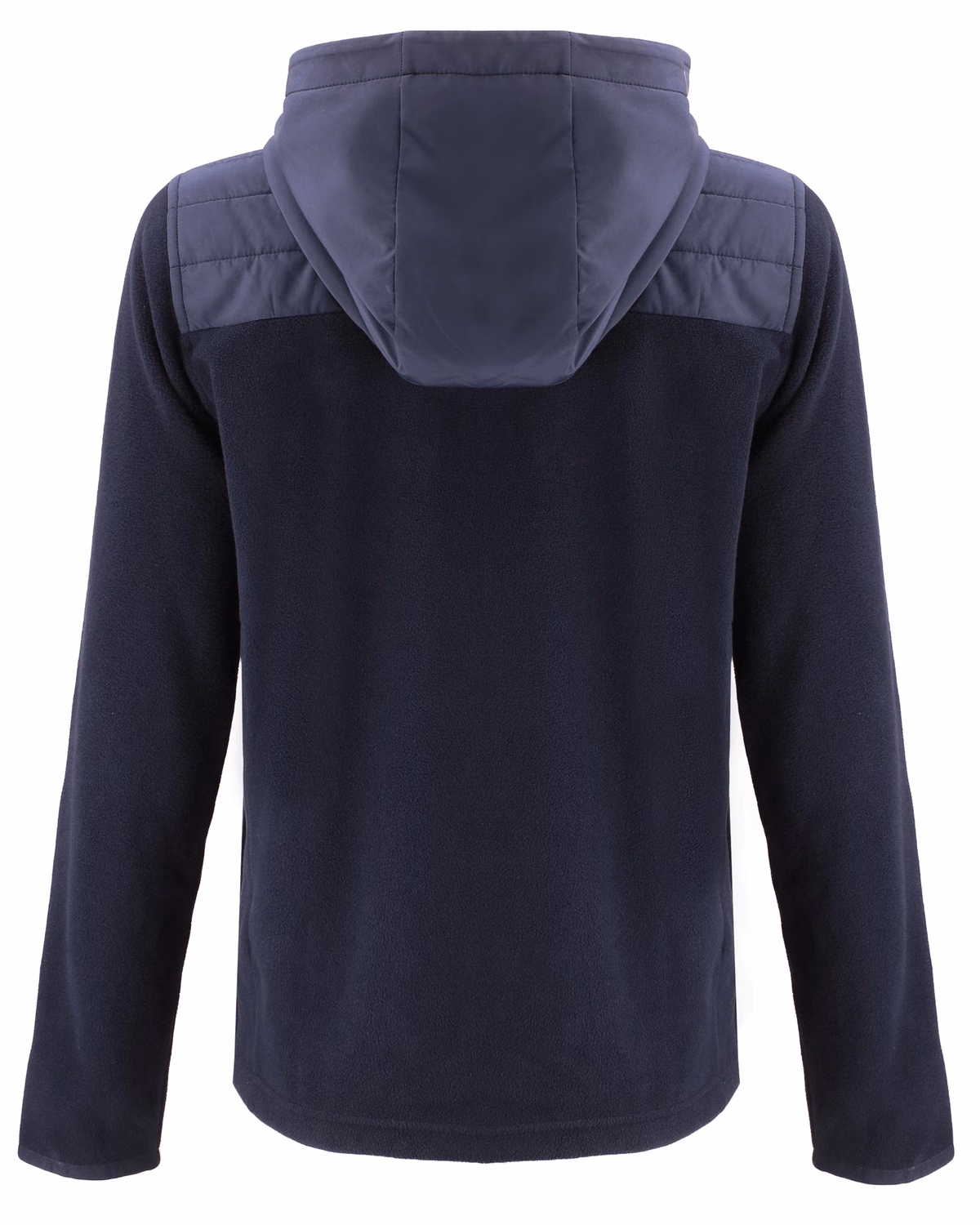 Custom Cutter & Buck Woodland Epic Versatility Recycled Insulated Fleece Womens Hooded Full Zip Jacket — Navy Blue flat front