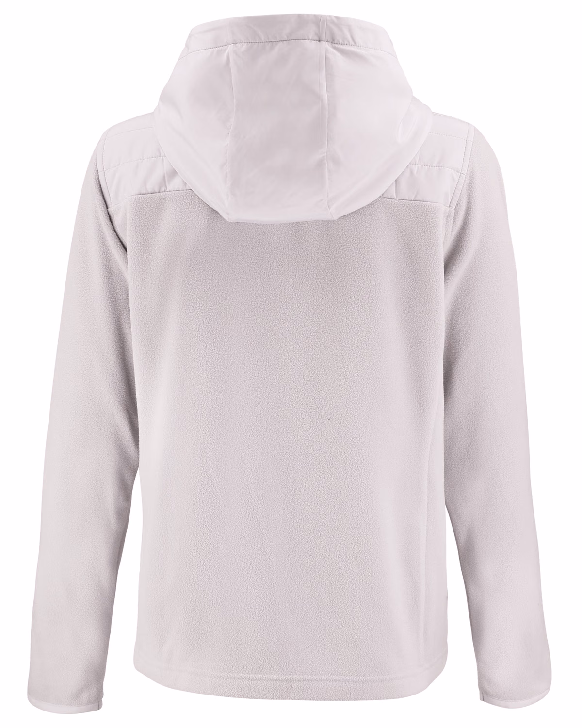 Custom Cutter & Buck Woodland Epic Versatility Recycled Insulated Fleece Womens Hooded Full Zip Jacket — Solitaire flat front