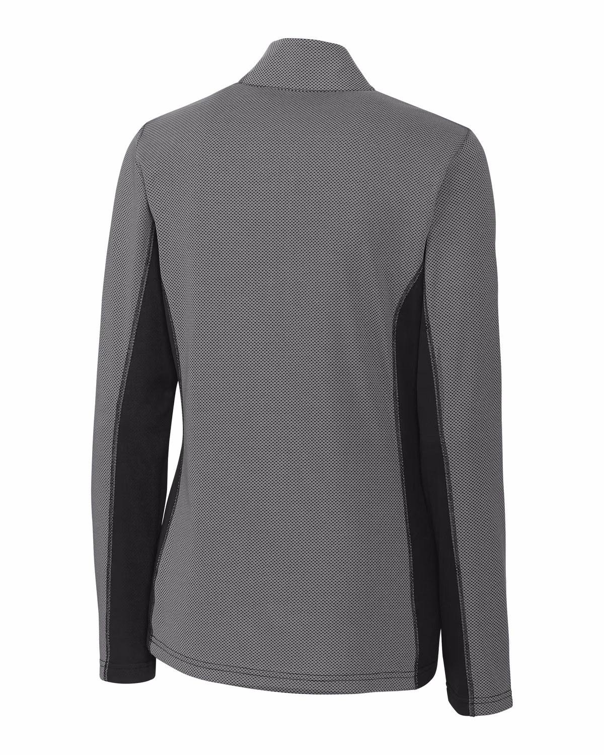 Custom Clique Ice Pique Colorblock Tech Womens Half Zip — Titan flat front