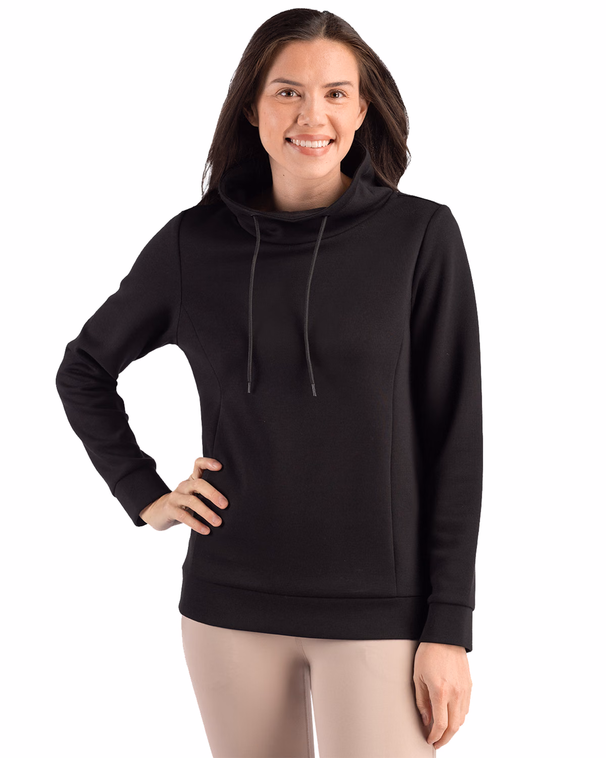 Custom Clique Haven Recycled Womens High Collar Pullover Sweatshirt