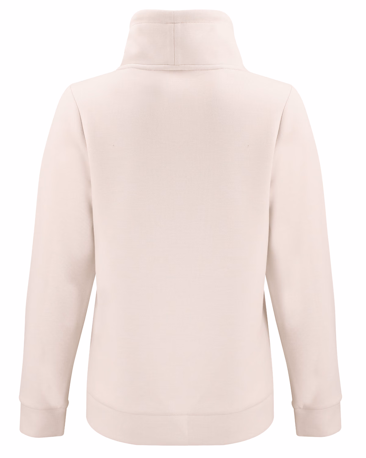 Custom Clique Haven Recycled Womens High Collar Pullover Sweatshirt — Fog flat front