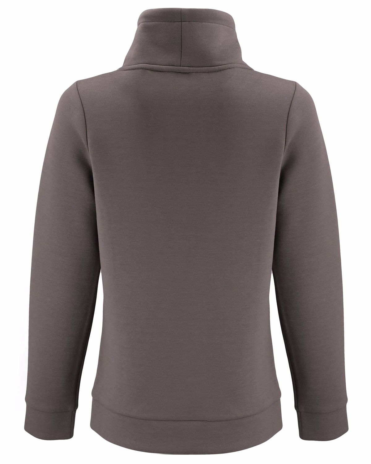 Custom Clique Haven Recycled Womens High Collar Pullover Sweatshirt — Pure Slate flat front