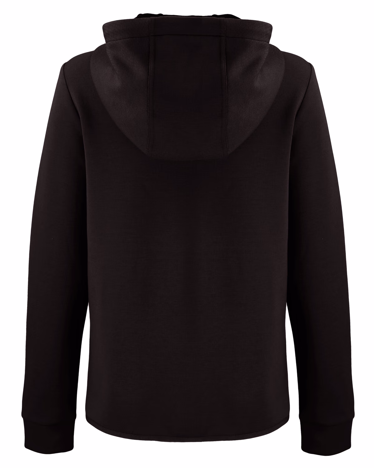 Custom Clique Haven Recycled Womens Full Zip Hooded Sweatshirt — Black flat front