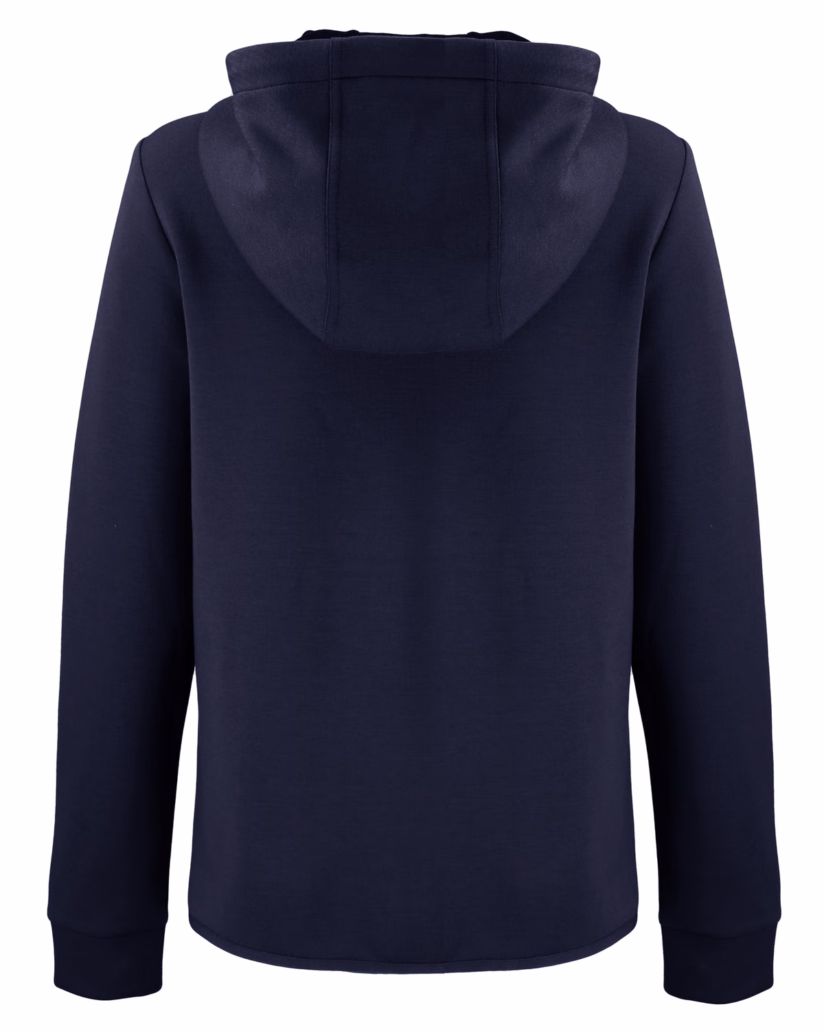 Custom Clique Haven Recycled Womens Full Zip Hooded Sweatshirt — Dark Navy flat front