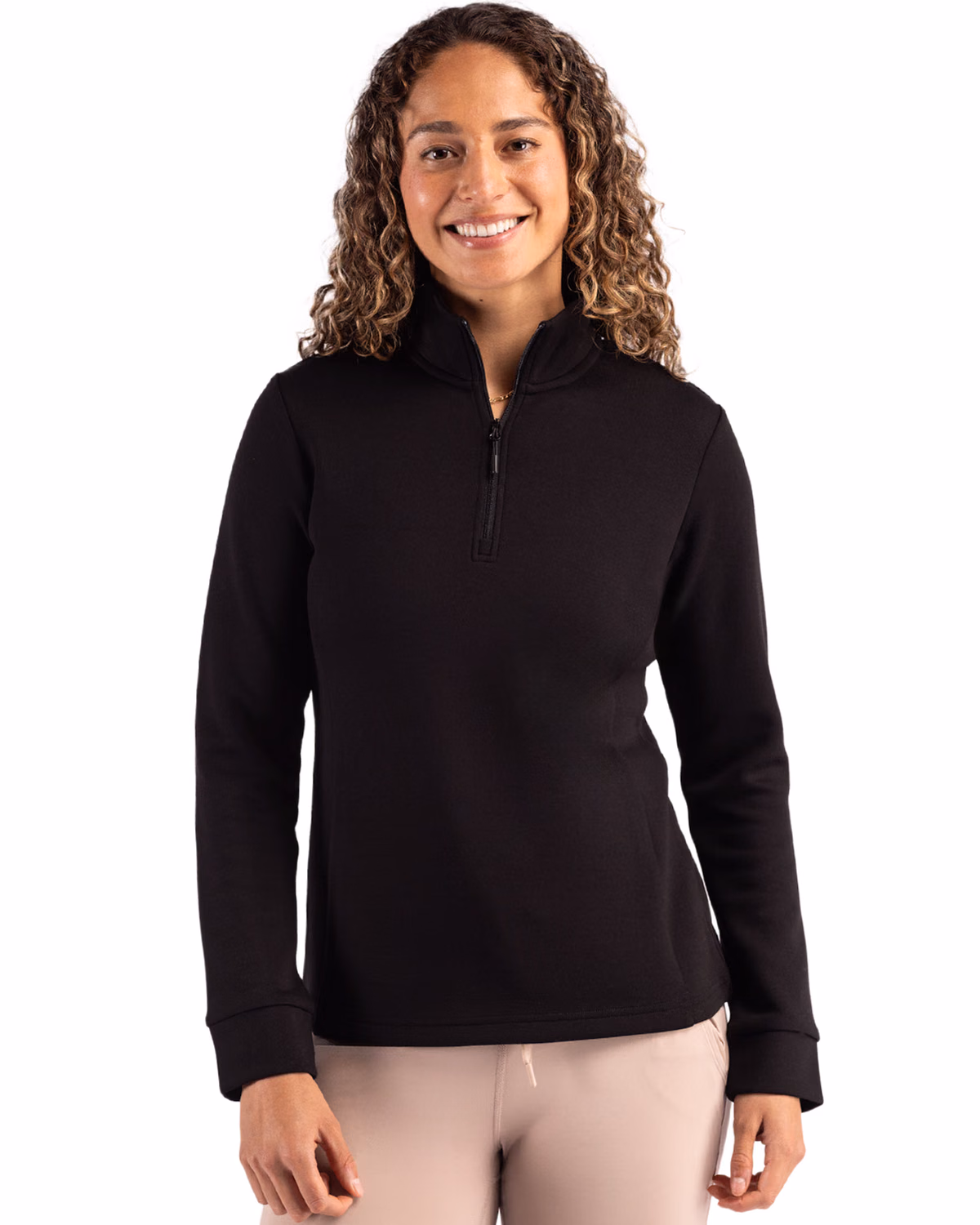Custom Clique Haven Recycled Womens Quarter Zip Sweatshirt