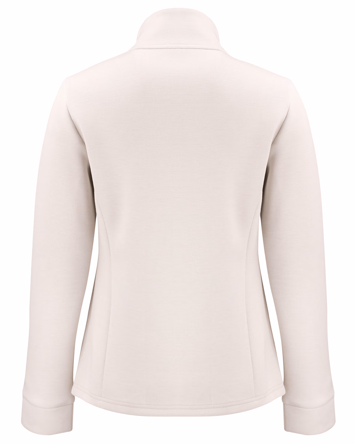 Custom Clique Haven Recycled Womens Quarter Zip Sweatshirt — Fog flat front