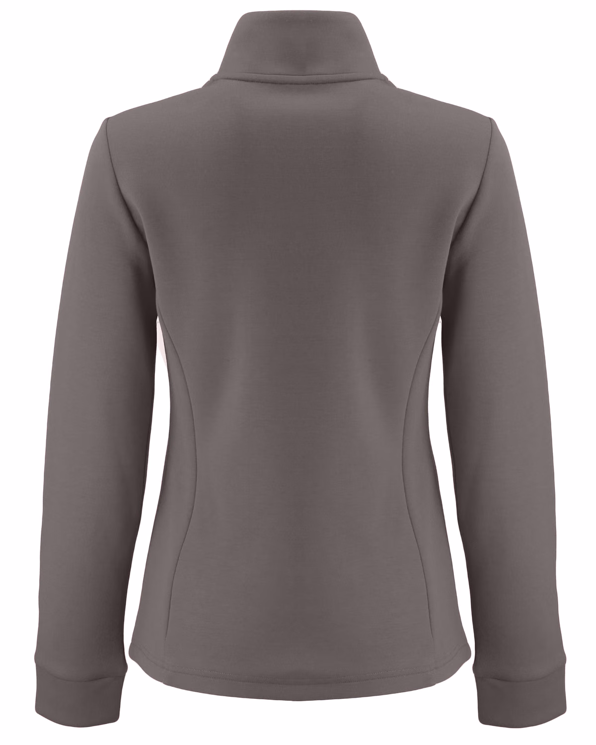 Custom Clique Haven Recycled Womens Quarter Zip Sweatshirt — Pure Slate flat front