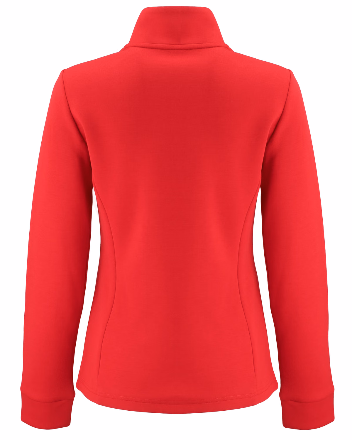 Custom Clique Haven Recycled Womens Quarter Zip Sweatshirt — Red flat front