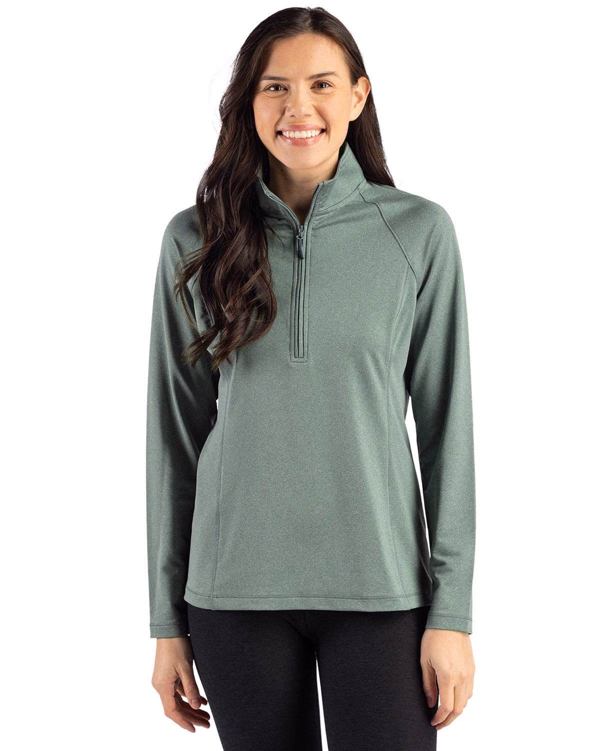 Custom Clique Dash Recycled Womens Quarter Zip Sweatshirt