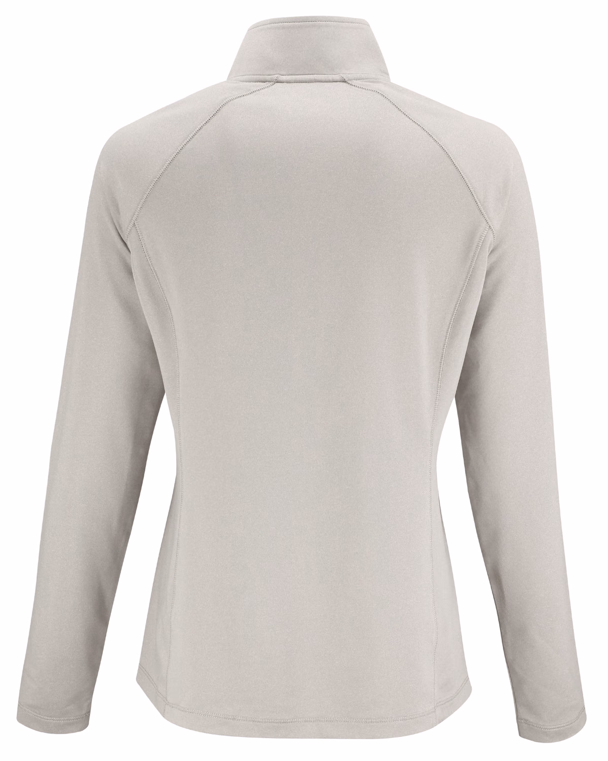 Custom Clique Dash Recycled Womens Quarter Zip Sweatshirt — Silver Grey Heather flat front