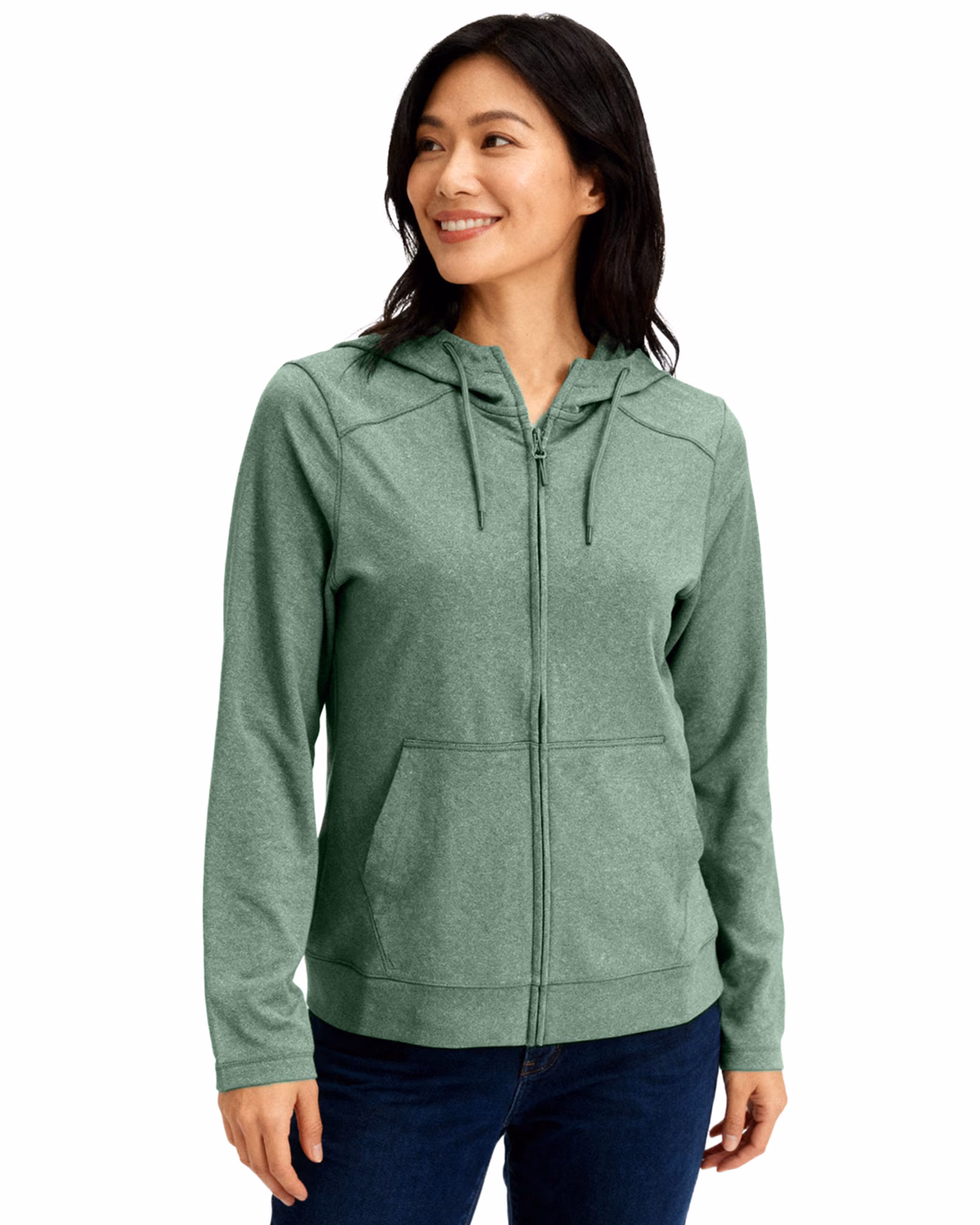 Custom Clique Dash Recycled Womens Full Zip Hooded Sweatshirt