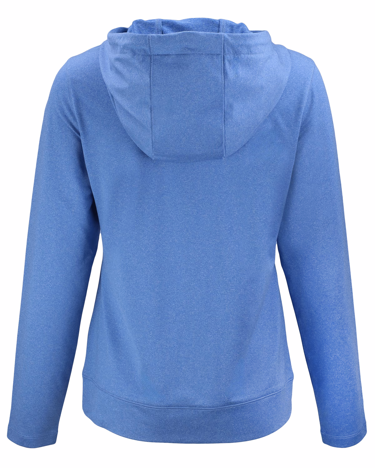 Custom Clique Dash Recycled Womens Full Zip Hooded Sweatshirt — Royal Blue Heather flat front
