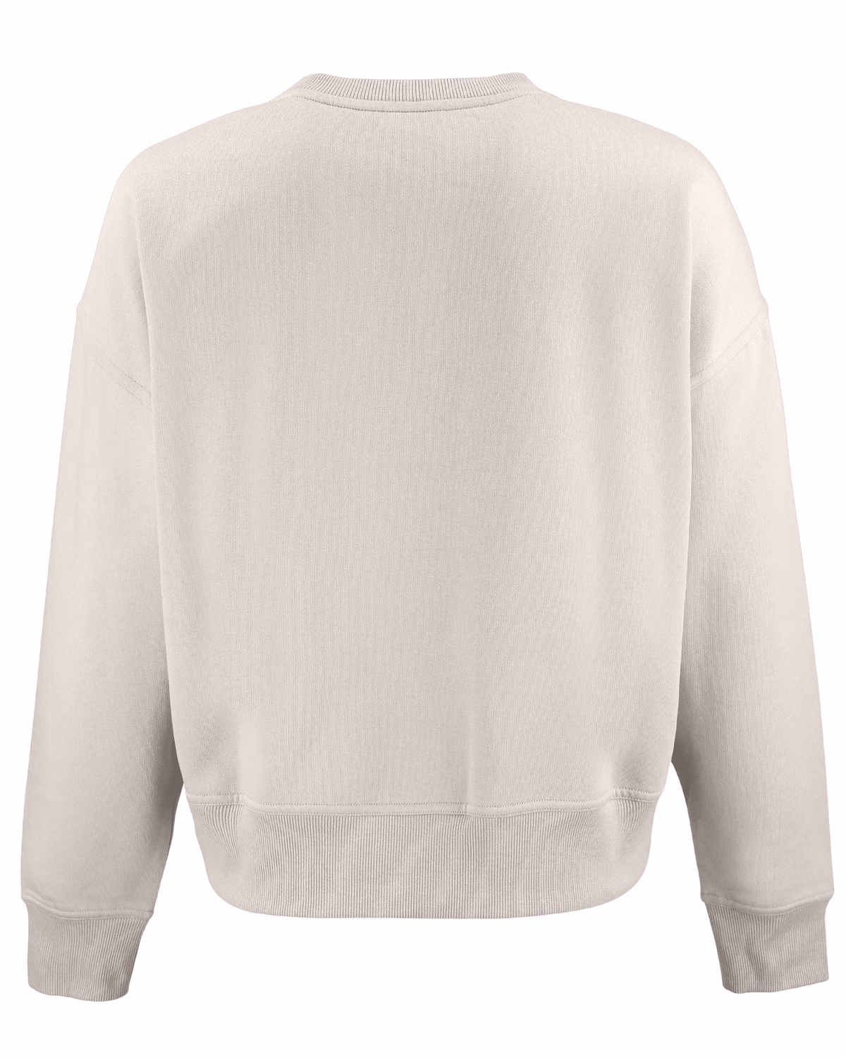 Custom Clique Drive Recycled Womens Crewneck Sweatshirt — Sandbar flat front