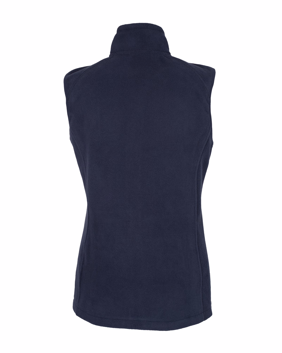 Custom Clique Summit Performance Fleece Womens Full Zip Vest — Navy flat front