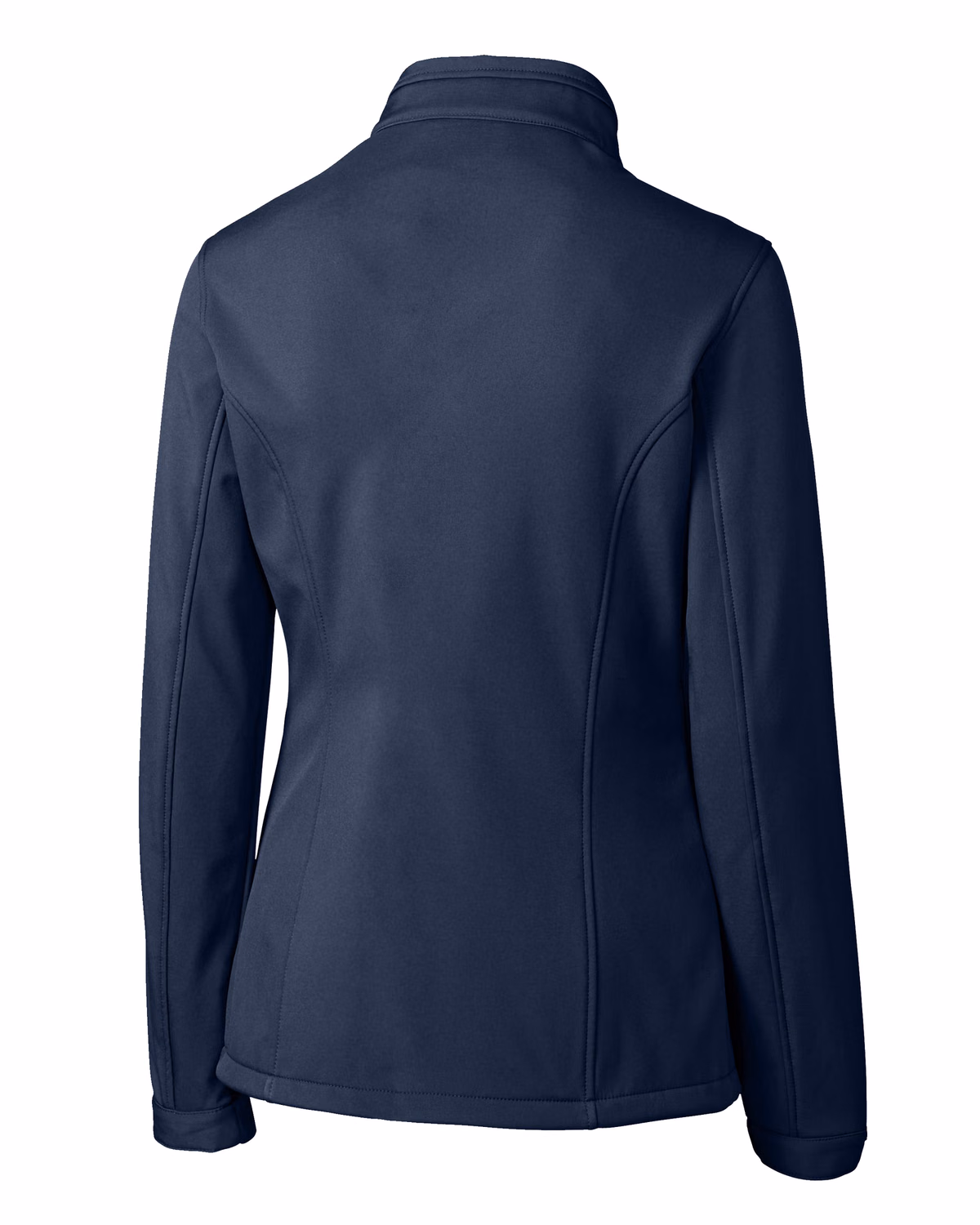 Custom Clique Telemark Recycled Stretch Softshell Womens Full Zip Jacket — Dark Navy flat front