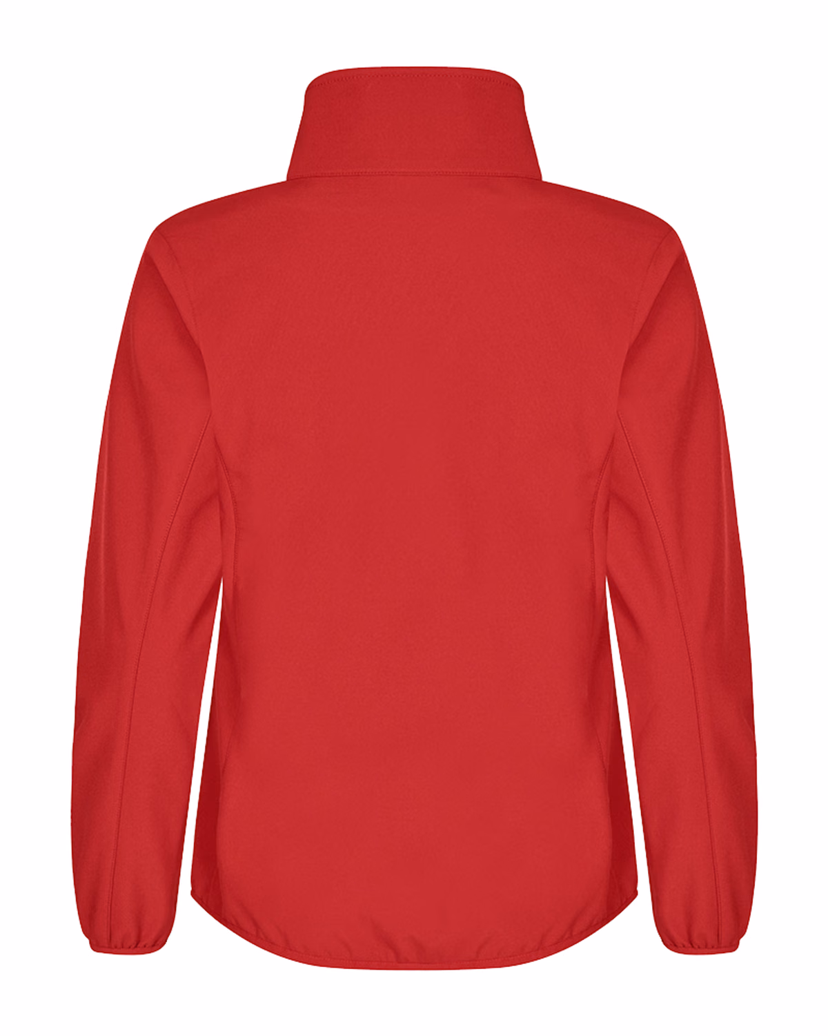 Custom Clique Trail Recycled Stretch Softshell Womens Full Zip Jacket — Red flat front