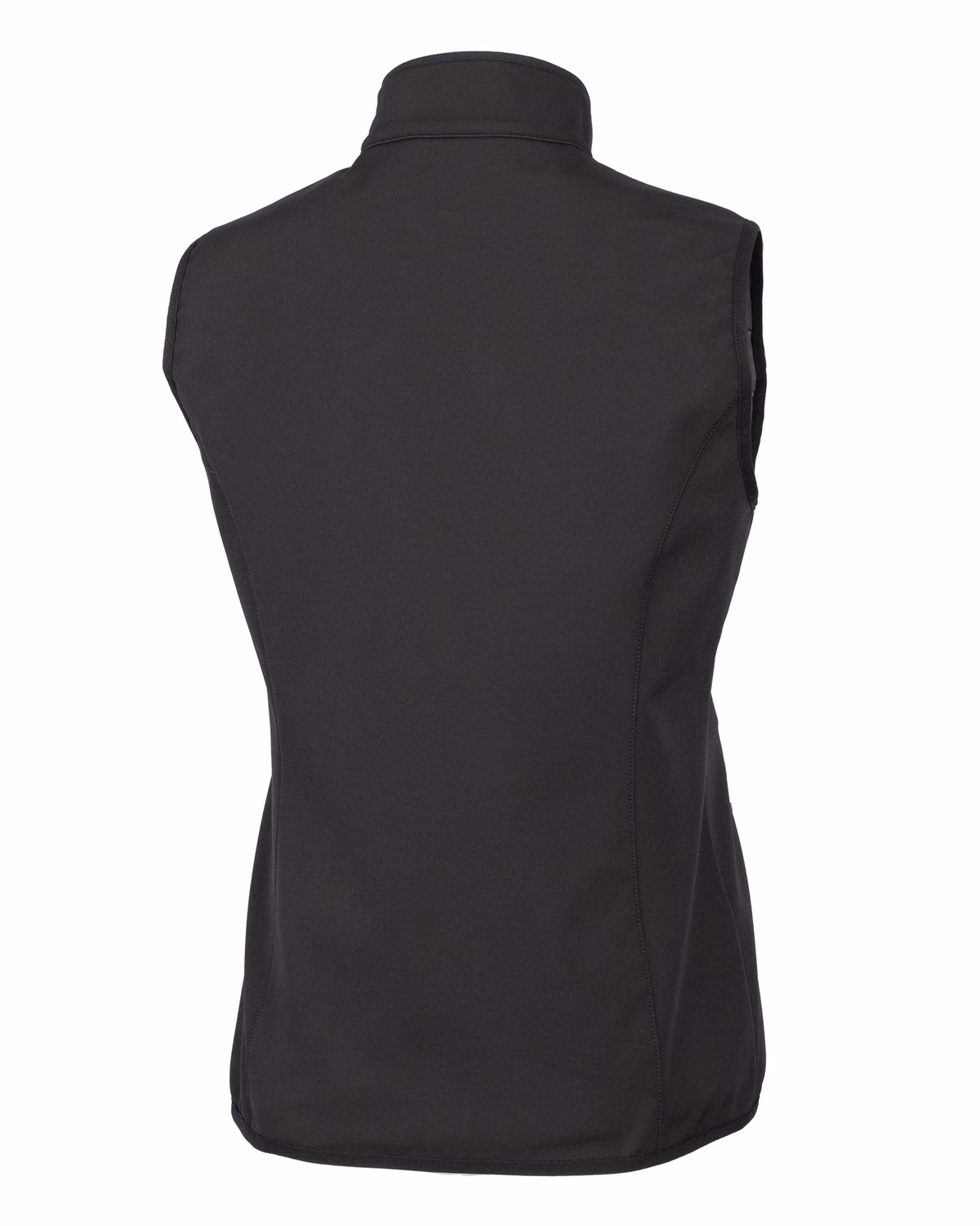 Custom Clique Trail Recycled Stretch Softshell Womens Full Zip Vest — Black back