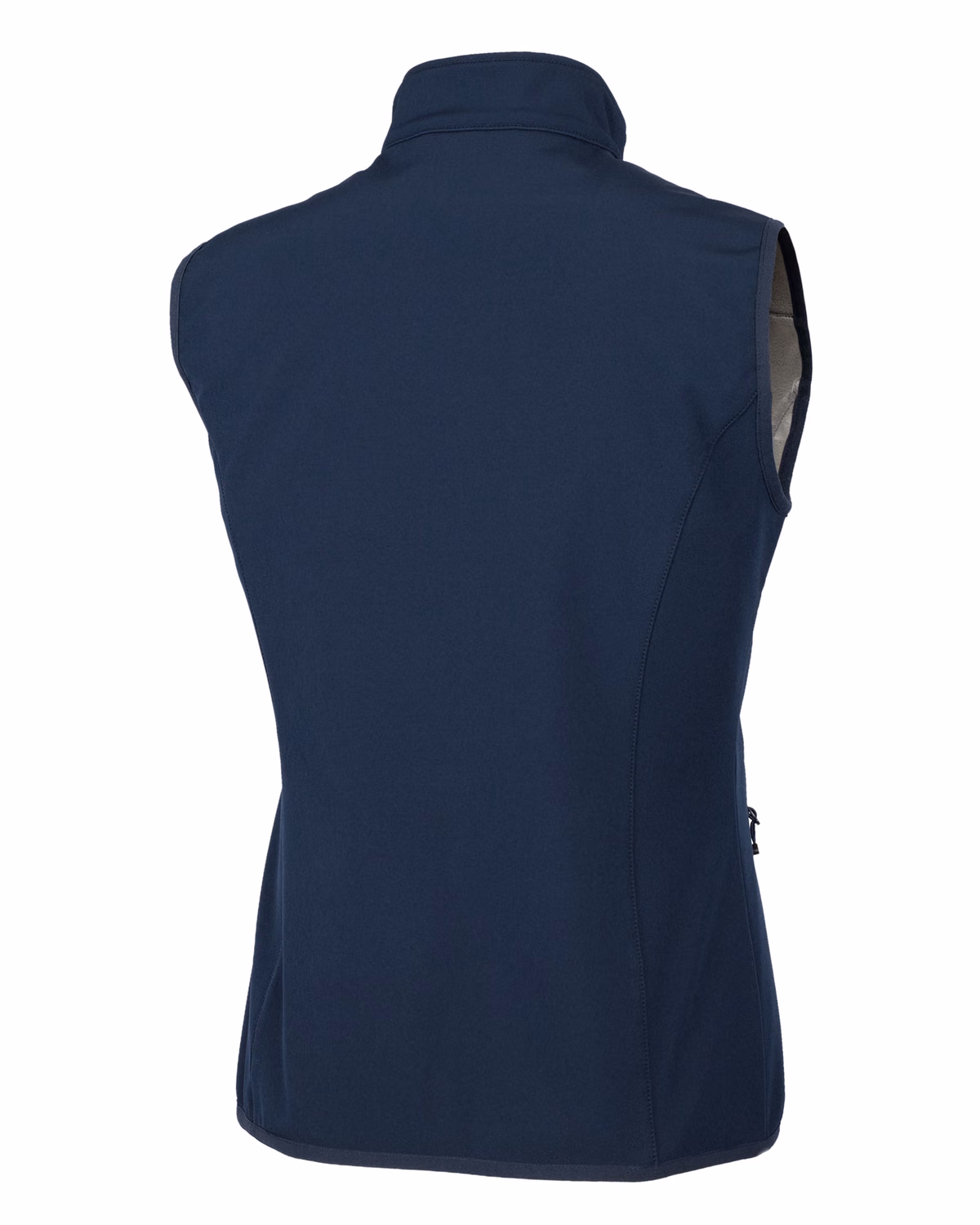 Custom Clique Trail Recycled Stretch Softshell Womens Full Zip Vest — Dark Navy back