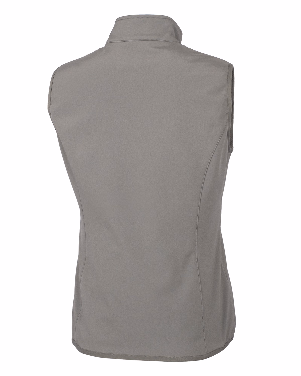 Custom Clique Trail Recycled Stretch Softshell Womens Full Zip Vest — Pure Slate back