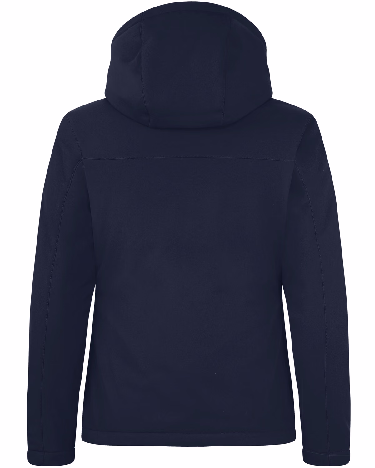 Custom Clique Equinox Insulated Softshell Womens Full Zip Hooded Jacket — Dark Navy flat front