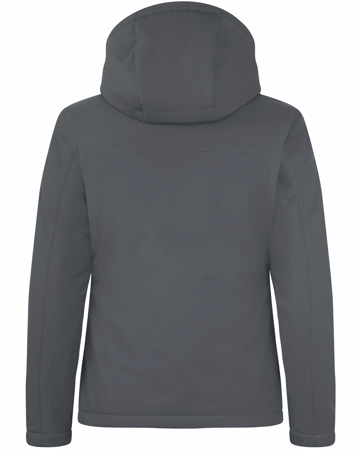 Custom Clique Equinox Insulated Softshell Womens Full Zip Hooded Jacket — Pure Slate flat front