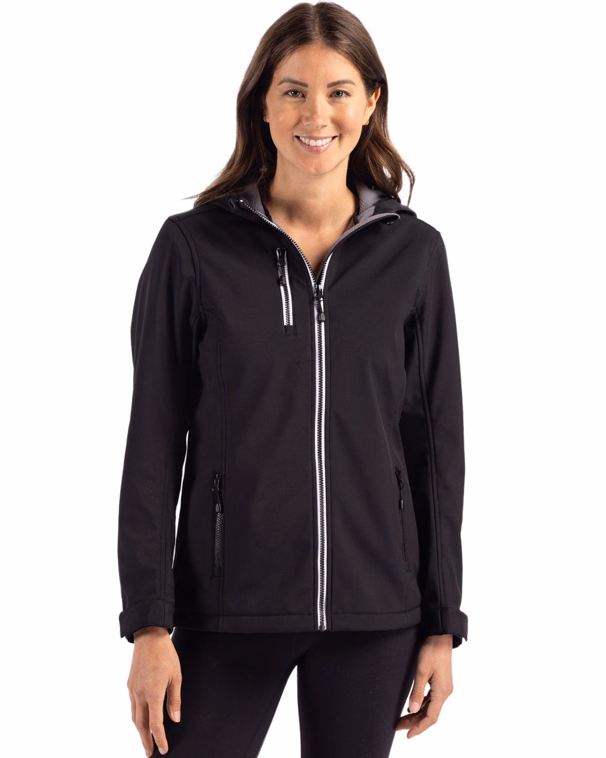 Custom Clique Telemark Recycled Stretch Softshell Womens Full Zip Hooded Jacket