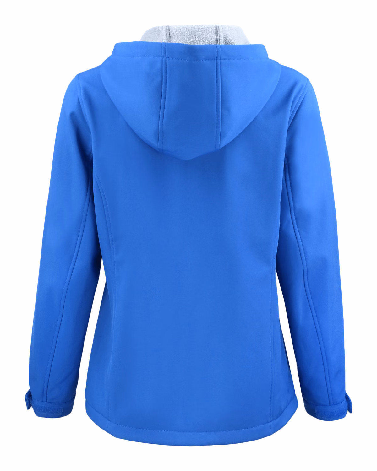 Custom Clique Telemark Recycled Stretch Softshell Womens Full Zip Hooded Jacket — Royal Blue flat front