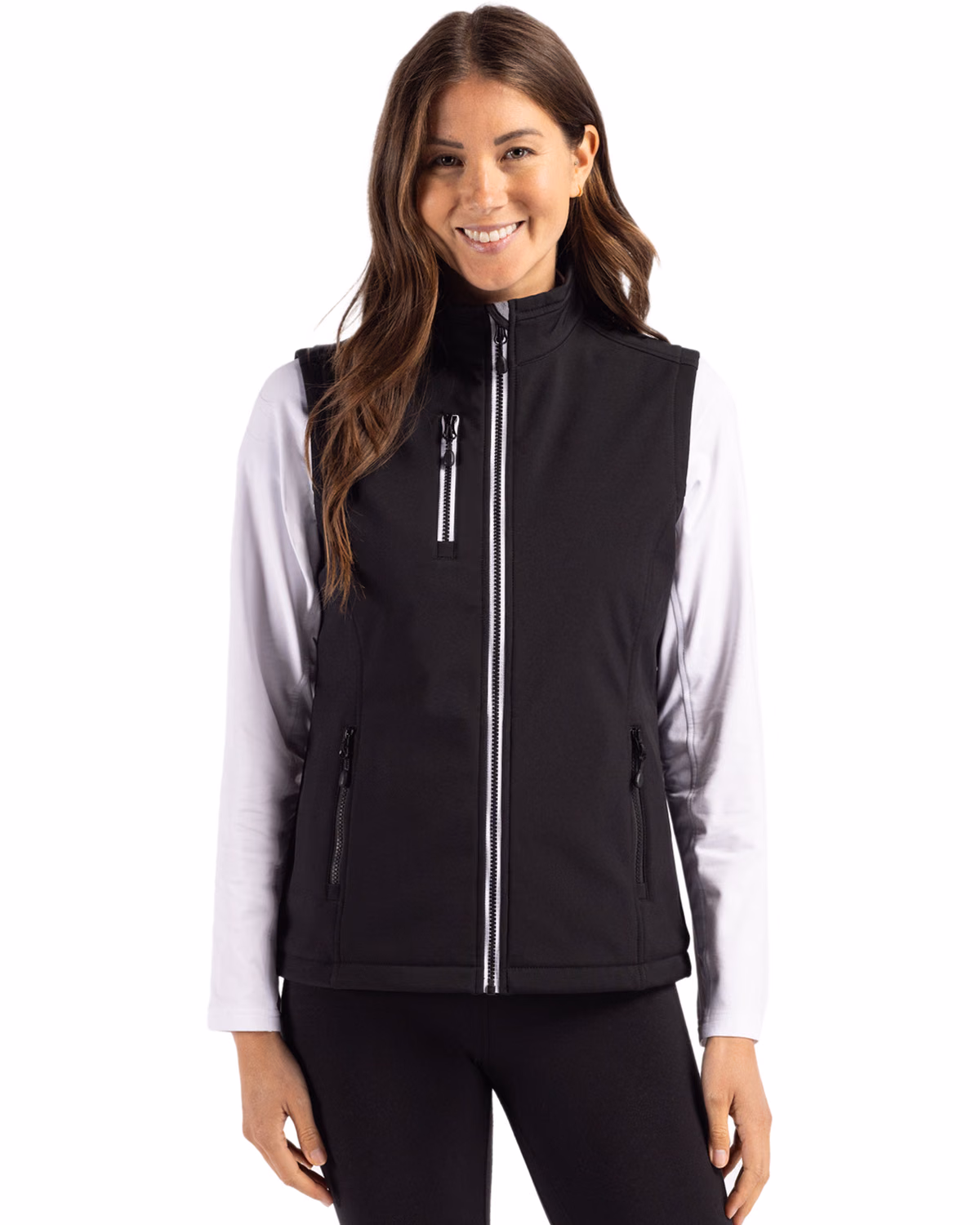 Custom Clique Telemark Recycled Stretch Softshell Womens Full Zip Vest