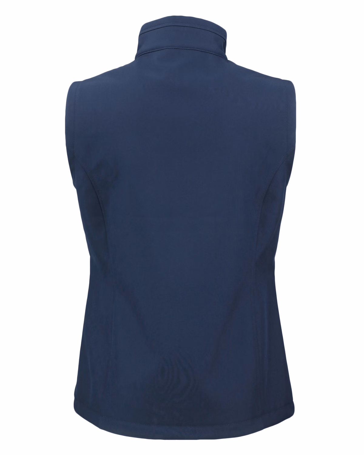 Custom Clique Telemark Recycled Stretch Softshell Womens Full Zip Vest — Dark Navy flat front