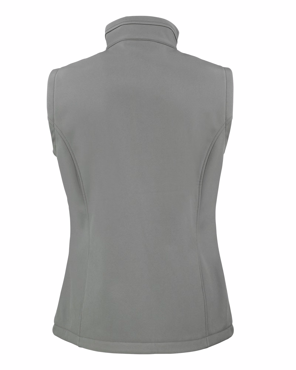 Custom Clique Telemark Recycled Stretch Softshell Womens Full Zip Vest — Pure Slate flat front