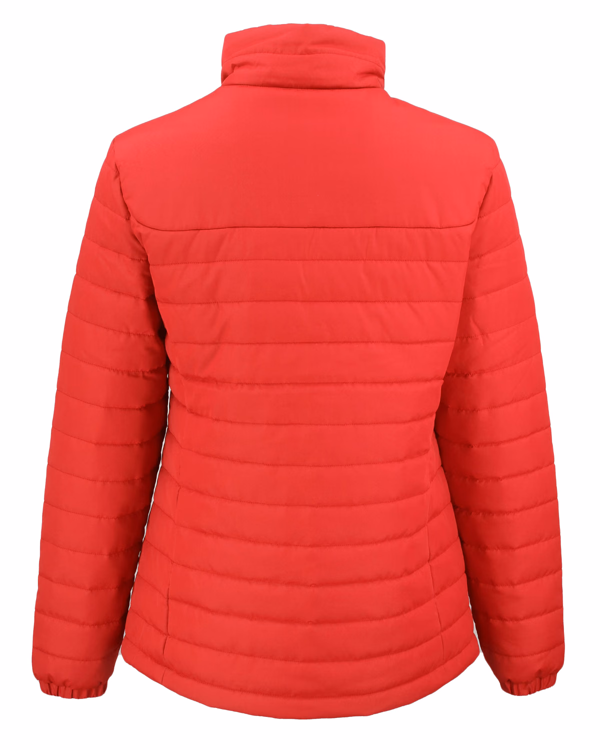 Custom Clique Elevation Recycled Insulated Puffer Womens Full Zip Jacket — Red flat front