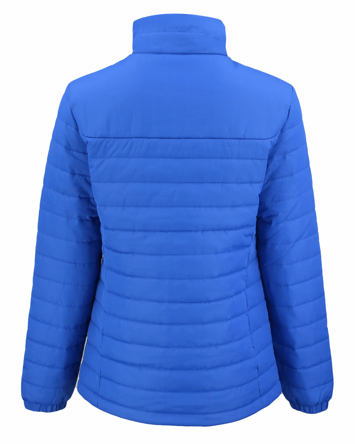 Custom Clique Elevation Recycled Insulated Puffer Womens Full Zip Jacket — Royal Blue flat front