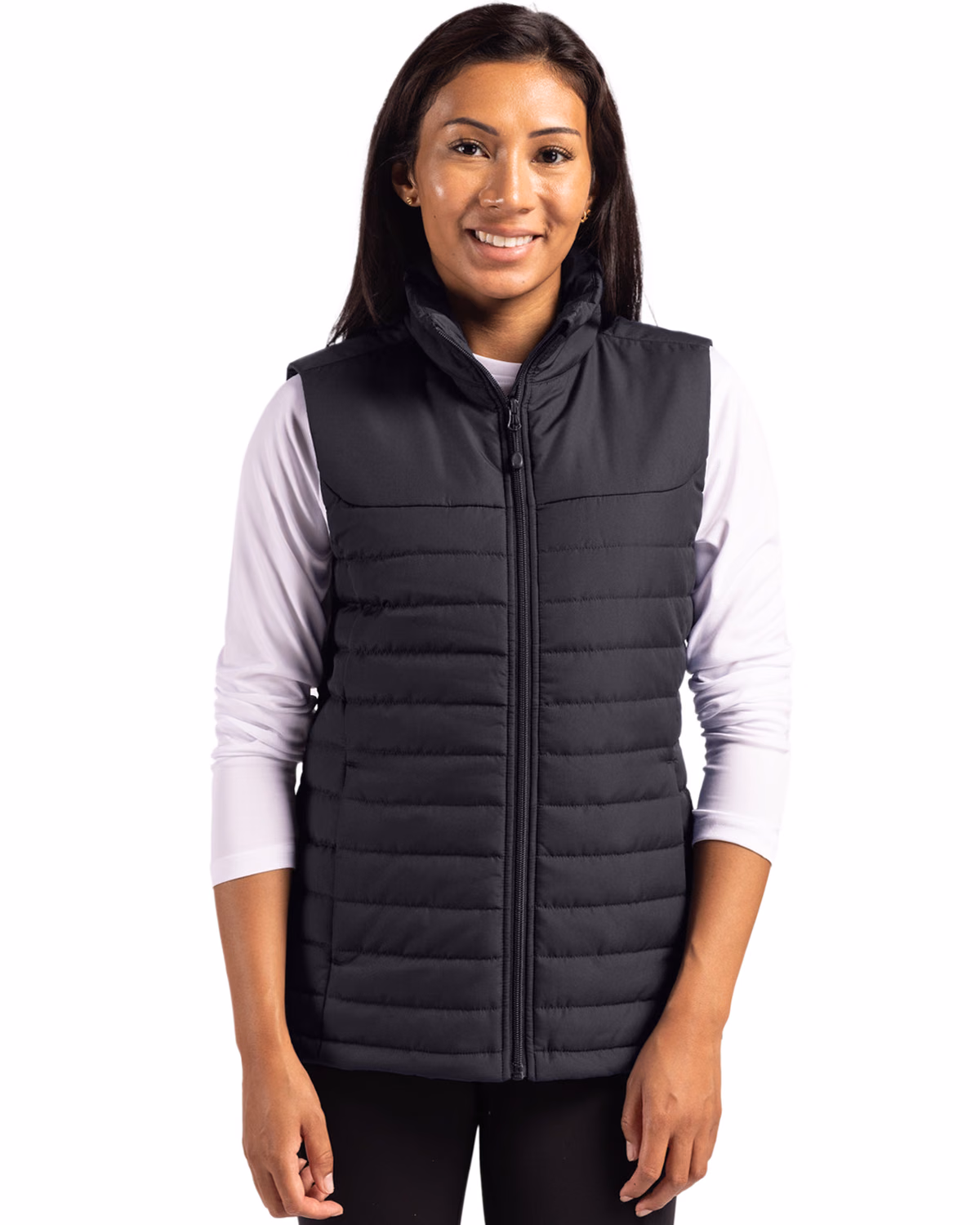 Custom Clique Elevation Recycled Insulated Puffer Womens Full Zip Vest