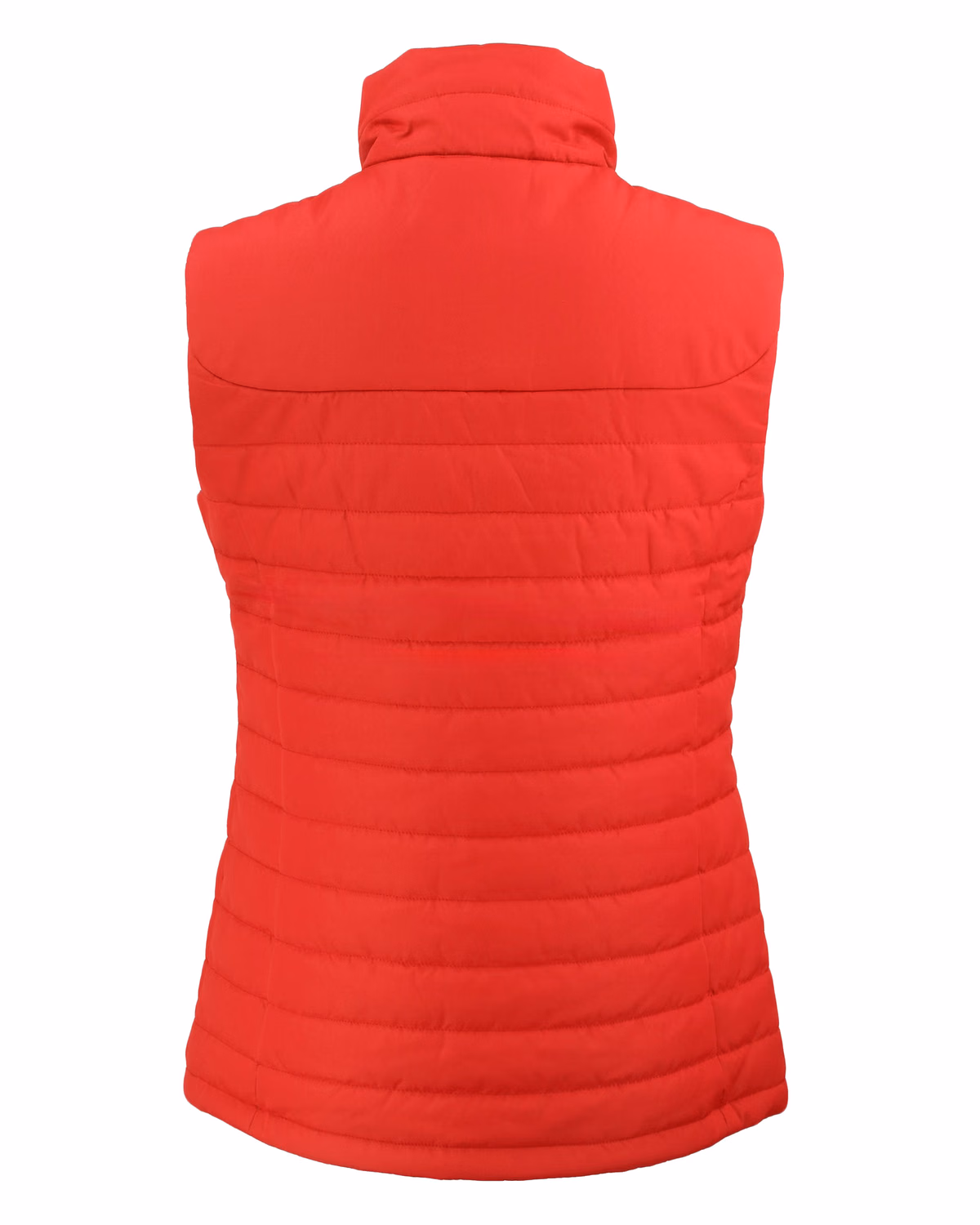Custom Clique Elevation Recycled Insulated Puffer Womens Full Zip Vest — Red flat front