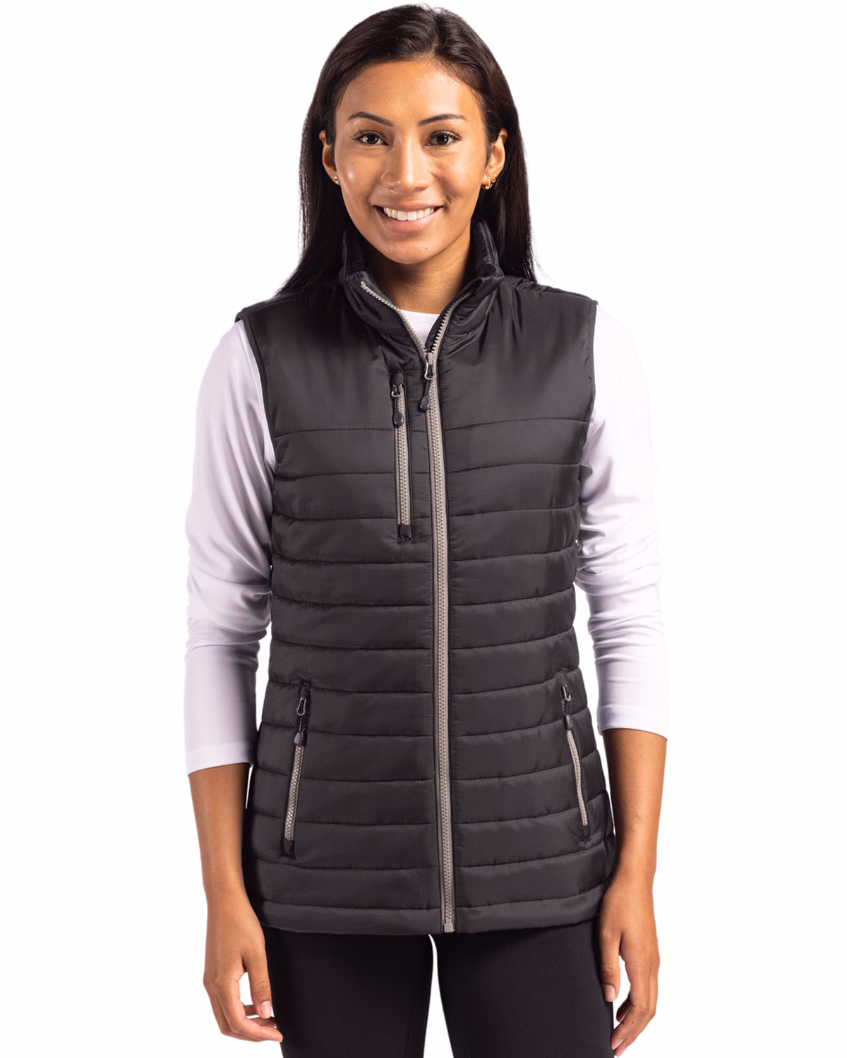 Custom Clique Valhalla Recycled Insulated Puffer Womens Full Zip Vest