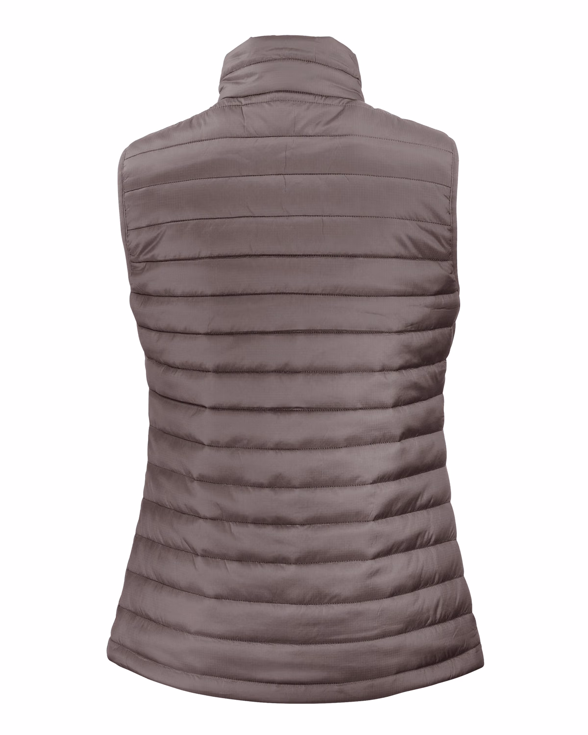 Custom Clique Valhalla Recycled Insulated Puffer Womens Full Zip Vest — Pure Slate flat front