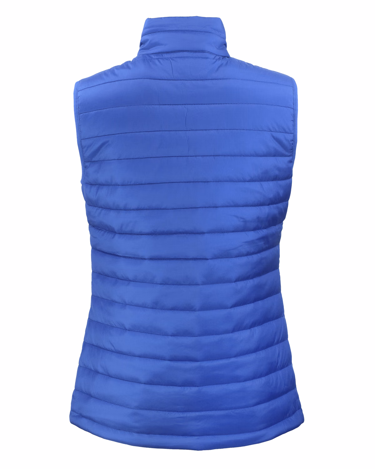 Custom Clique Valhalla Recycled Insulated Puffer Womens Full Zip Vest — Royal Blue flat front