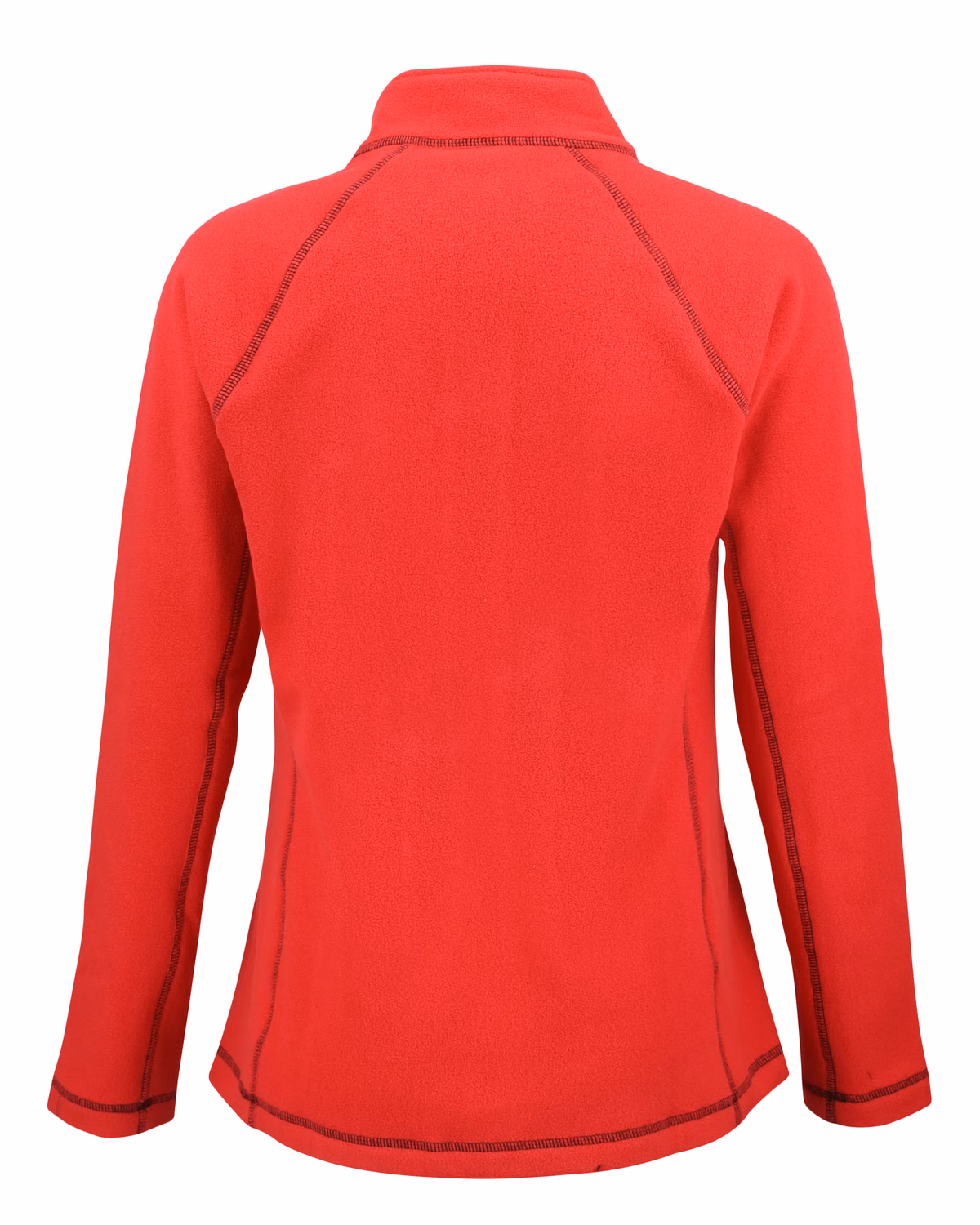 Custom Clique Powder Recycled Fleece Womens Full Zip Jacket — Red flat front