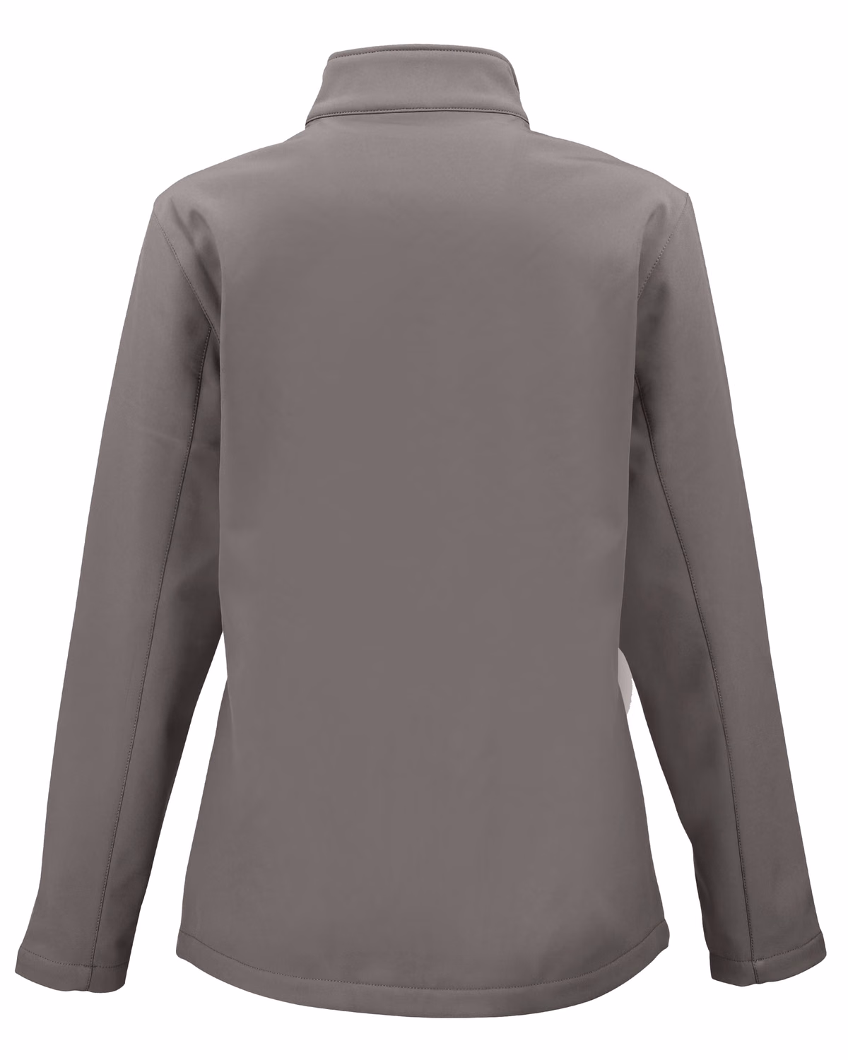 Custom Clique Tempo Recycled Stretch Softshell Womens Full Zip Jacket — Pure Slate/Black flat front