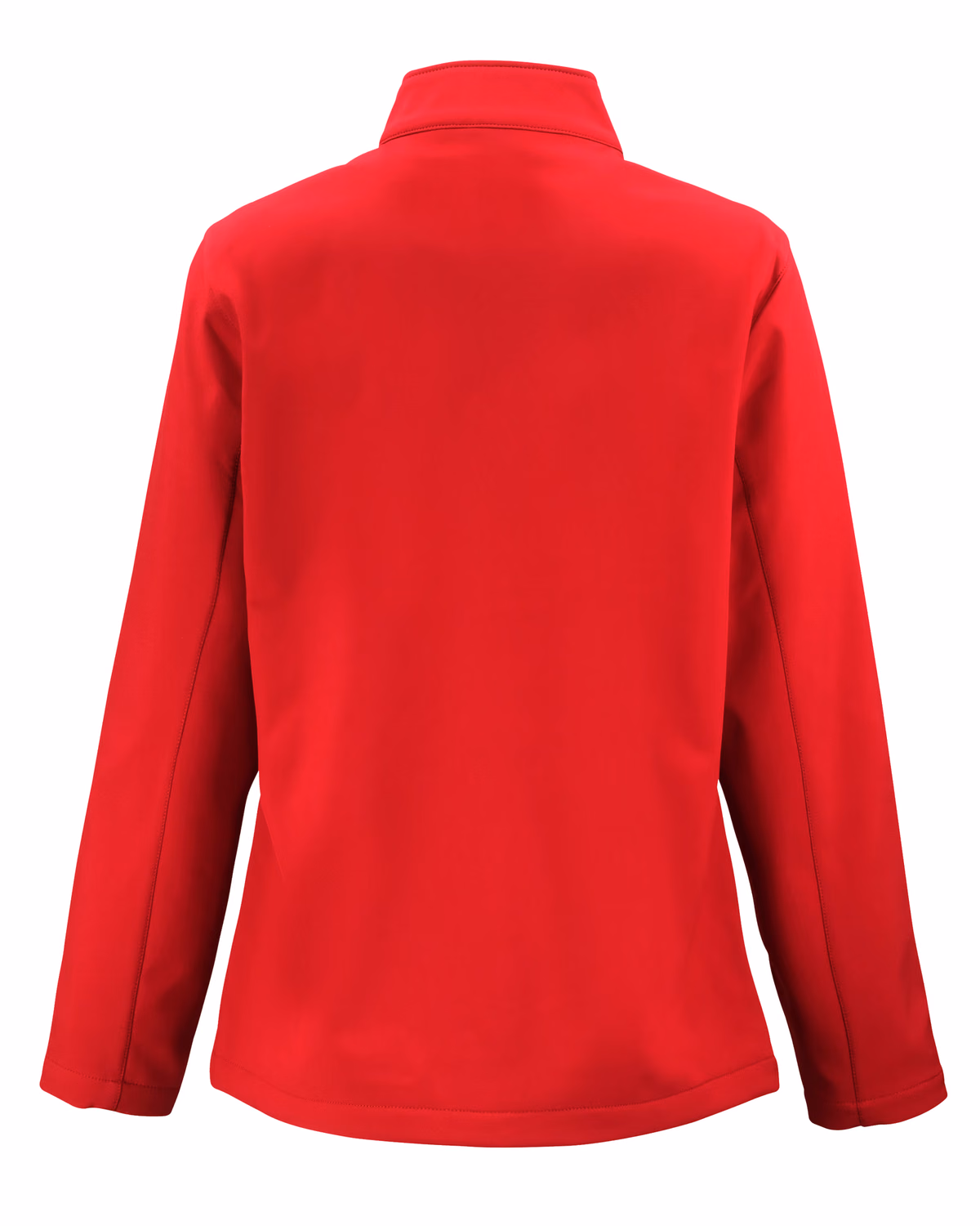 Custom Clique Tempo Recycled Stretch Softshell Womens Full Zip Jacket — Red/Black flat front